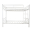Metal Bunk Bed Single over Loft Bed Frame W/ Ladder Safety Guardrail 2