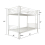 Metal Bunk Bed Single over Loft Bed Frame W/ Ladder Safety Guardrail 9