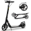 (Black) Adult Kick Scooter with Double Shock Absorption 1