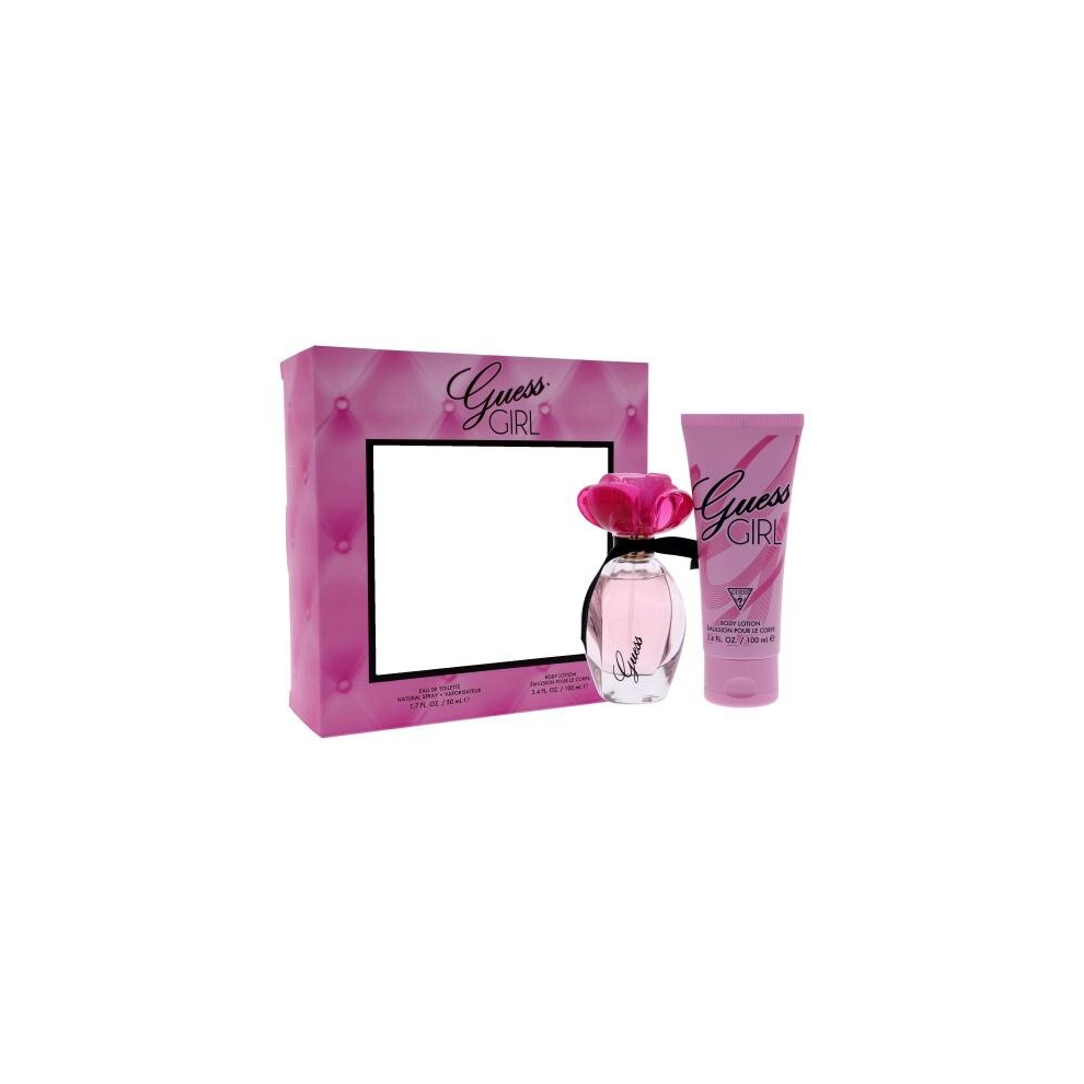 Guess Girl 2 Pcs Set: 1.7 Eau De Toilette Spray + 3.4 Oz Body Lotion (Window Box)