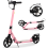 (Pink) Adult Kick Scooter with Double Shock Absorption 1