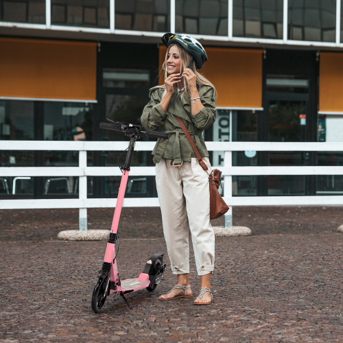 (Pink) Adult Kick Scooter with Double Shock Absorption 2