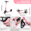 (Pink) Adult Kick Scooter with Double Shock Absorption 7