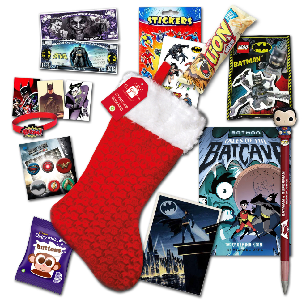 Pre-filled Christmas Stocking Packed full of DC Comics Merchandise