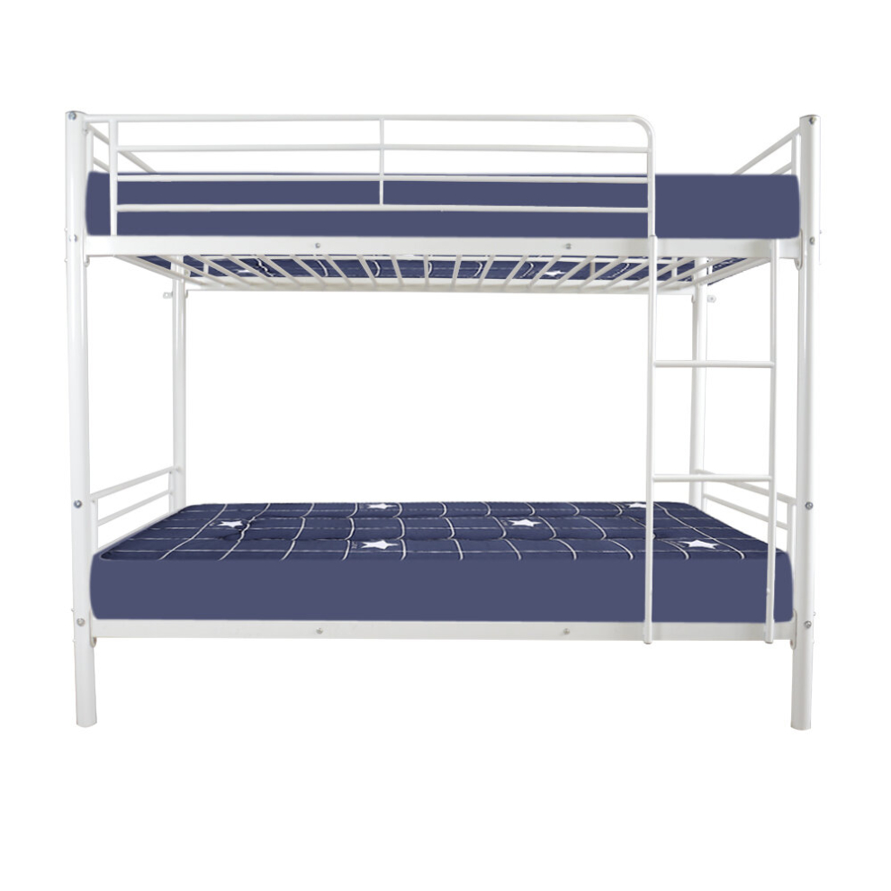Metal Bunk Bed Single Loft Sleeper Bed Frame W/ Ladder Safety Guardrail