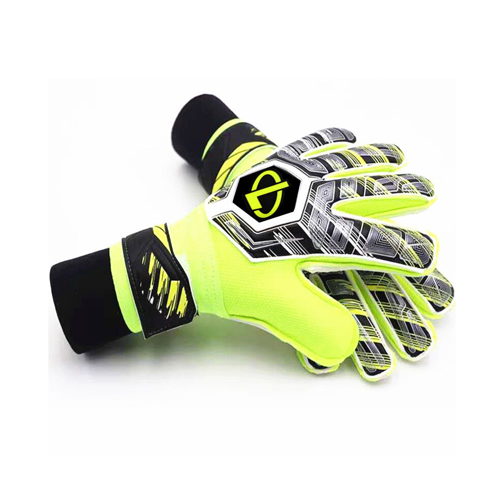 Photos - Goalkeeper Gloves Soccer Adult Match Kids Professional Non-Slip Latex (green, #10)