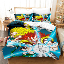 (5, King(220x240cm)) Anime seven dragon ball 3D digital printing three sets of four sets of single double King Super king duvet cover pillowcase