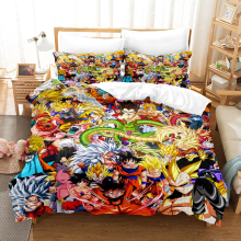 (4, Super King(220x260cm?) Anime seven dragon ball 3D digital printing three sets of four sets of single double King Super king duvet cover pillowcase