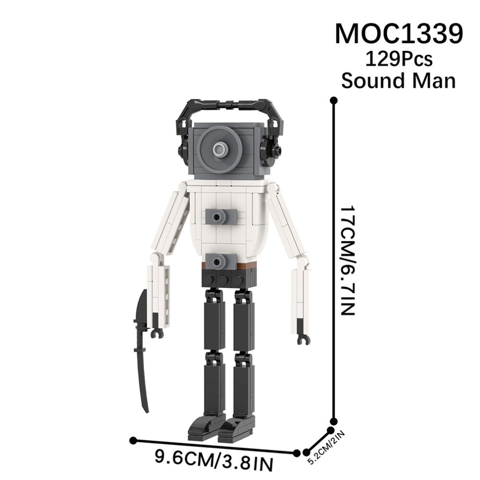 Photos - Construction Toy  Skibidi Toilet man Toiletman Speakerman Building Blocks Toy(Audioman)