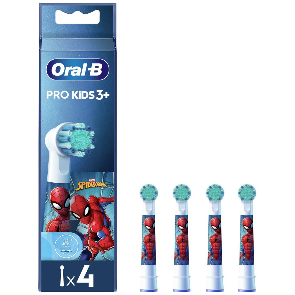 Oral-B Pro Spiderman Kids Electric Toothbrush Heads - 4 Pack