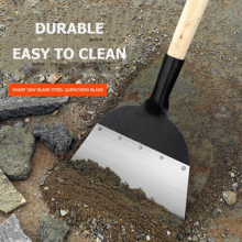 Multifunctional Garden Cleaning Shovel All Steel Weed Rake Farm Tool