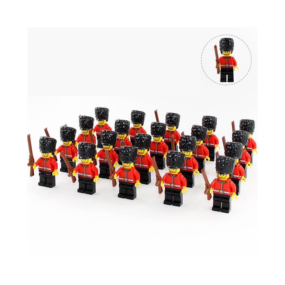 21PCS British Royal Guards Honor Guard Minifigure Building Block Toys