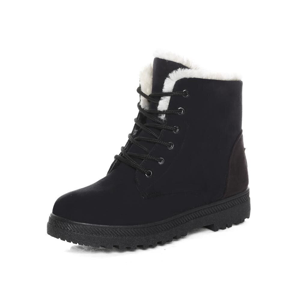 (43, HEI) Cozy Women's Snow Boots with Plush Lining and Lace-Up Closure - Perfect for Outdoor Activities  Costume Shoes