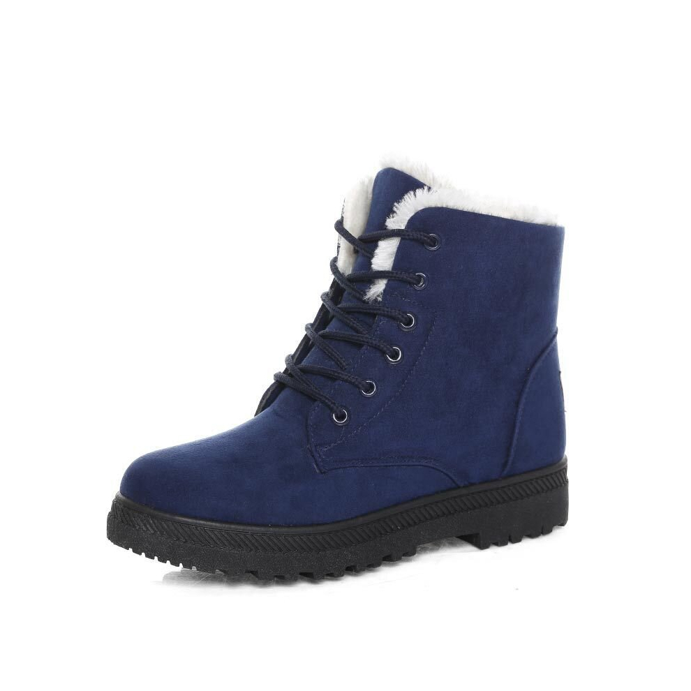 (43, LAN) Cozy Women's Snow Boots with Plush Lining and Lace-Up Closure - Perfect for Outdoor Activities  Costume Shoes
