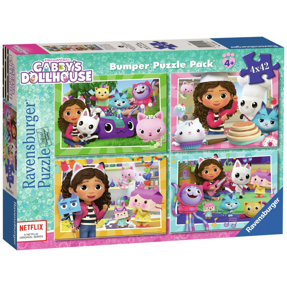 Ravensburger 4 x 42 Piece Gabbys Dollhouse Jigsaw Puzzle