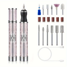 (Pink) 1 PC Nail Polisher Home Portable Manicure and Nail Removal Tool Rechargeable Grinder Pen Electric Nail Grinder Manicure Care