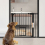 Living And Home Pressure-Fixed Stair Gate Safety Gate with Pet Door 6