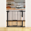 Living And Home Pressure-Fixed Stair Gate Safety Gate with Pet Door 2