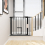 Living And Home Pressure-Fixed Stair Gate Safety Gate with Pet Door 4