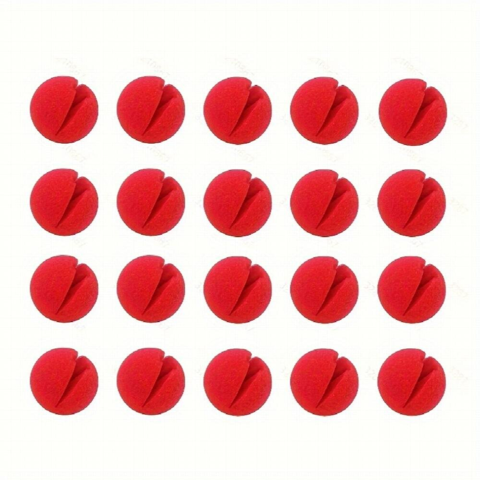 20PCS Red Circus Clown Nose Christmas Costume Party Cosplay Halloween Decor