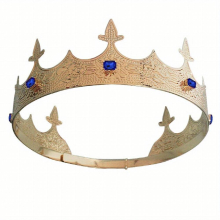 Prince King Royal Style Tiara Textured Rhinestone Crown Hair Accessories Men Boys Birthday Holiday Party Decors Gift Baroque Style Costume Photography