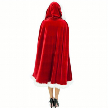 1PC Christmas Costume Cloak Performance Costume Santa Claus Cloak Little Red Hood Cloak Role Playing Performance Costume