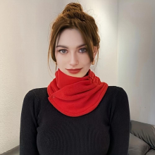 1pc Stylish Solid Snap Neck Gaiter Unisex Minimalist Thickened Warm Neck Cover Winter Outdoor Windproof Coldproof Neck Scarf