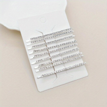9pcs Fashionable Rhinestone Bobby Pins Fairy Girls Hairpin Hair Accessories