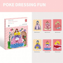 Princess Fairy Poking Painting Kit Dress Up Paintings Activity Book For Birthday Gift Halloween Thanksgiving Christmas Gift