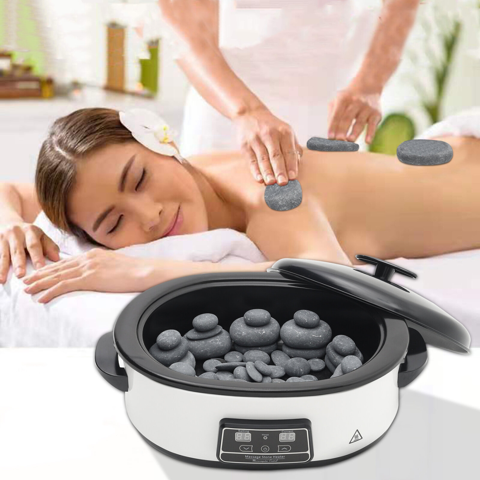 Basalt Massage Stone and Heater Set for Spa