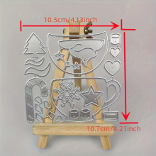 1Pc Christmas Tea Cup Metal Cutting Dies For Scrapbooking Dies Craft Stencil Embossing Craft Supplies Dies