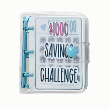 Savings Binder L 1000 Savings Challenge Reusable Budget Book With Cash Envelopes Frosted Cover Money Organizer For Cash Savings Challenges Notebook Bi