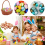 10pcs Egg Simulation Egg Painting Egg Student Art Painting Tool Toy Interactive Play House DIY 4