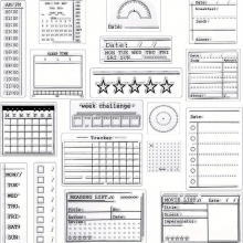 4 Sheets Transparent Journal Stationery Stamp Set 3 Sheets 14 1 Sheet 10 Silicone Calendar Planner Template For DIY Making Crafts