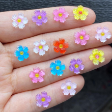10pcs of Adorable Mixed Mini Floret Cabochons Perfect for DIY Crafts Jewelry Making and Hair Accessories