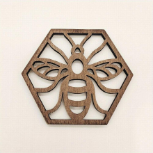 Honeycomb Bee Wooden Ornament Creative Honeycomb Coaster Pendant Multipurpose Crafts Wooden Crafts Perfect Gift
