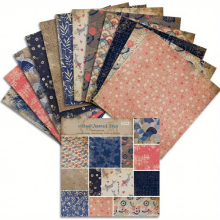24pcs set Retro Pattern Background Paper DIY Photo Album Scrapbook 12 Styles Pattern Material Paper Gift Wrapping Paper