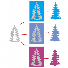1pc Christmas Tree DIY Metal Carbon Steel Mold Paper Art Embossed Etching Cutting Mold Cutting Dies