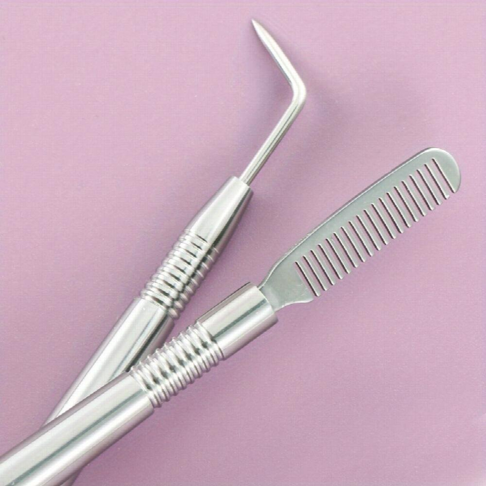 Eyelash Lift Perm Tool Lash Separator Tint Tool Stainless Steel Lash Lift Rods Tool With Separation Comb For Eyelash Eyebrow Perming Tinting Women Gir