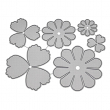 6pcs Flower Set Metal Cutting Dies Blossom Scrapbook Craft