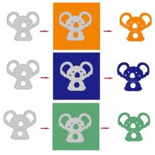1pc Koala DIY Metal Carbon Steel Mold For Handcraft Paper Art Embossed Etching Cutting Mold Cutting Dies