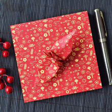 200pcs Years Handcraft Origami Spring Lanterns DIY Materials Origami Cranes Handcraft Paper Year Decoration Supplies
