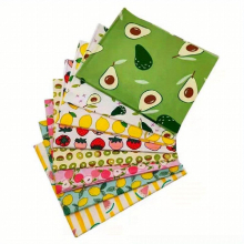 8pcs Fruit Series Fabric Cotton 9 8 X 9 8 X Precut Quilting Fabric Squares Sheets For DIY Patchwork Sewing Quilting Crafting No Repeat Fruit Pattern