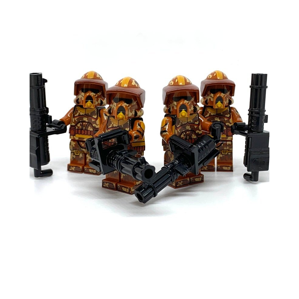 (4x Geonosis ARF Trooper ) ARF Trooper Minifigures Star Wars Clone Shock Troopers Building Blocks Toys