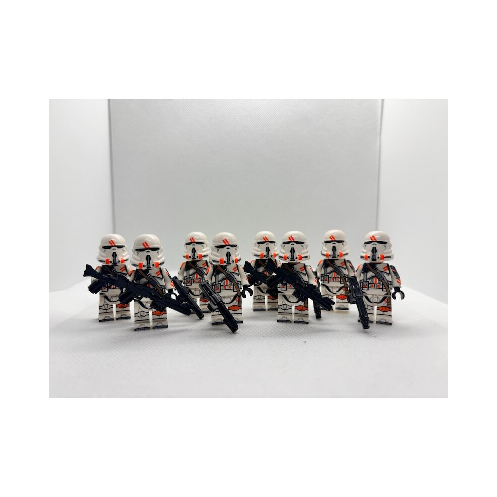 8x 212th Airborne Paratrooper Clone Trooper Mini Figures Star Wars Revenge of the Sith Clone Trooper