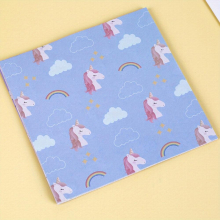 Unicorn 50 Sheets Double Sided Origami Paper Kit 15 24 X 15 24 Cm Cartoon Unicorn Pattern Paper Easy Folding For Arts Crafts School Kids Teachers 12 D