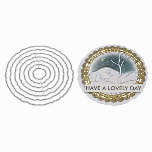 Create DIY Scrapbooking Projects with Circle Stitched Frames Metal Cutting Dies 1