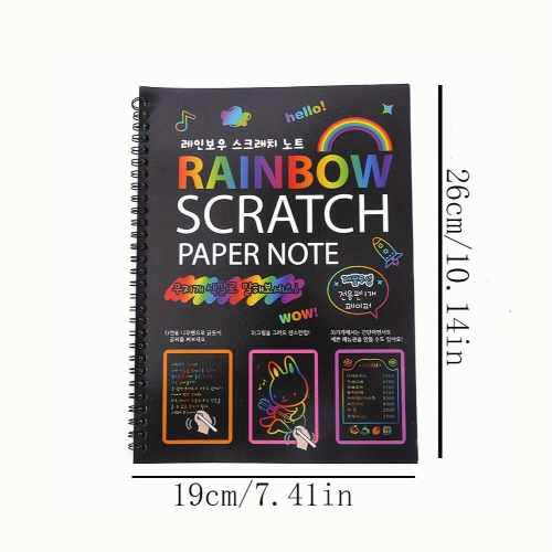 10pcs Large Size Scratch Painting Coloring Book For Children 2