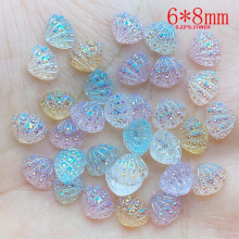 20pcs bag Mini Shell Flat Back Resin Cabochons Scrapbooking DIY Jewelry Craft Decoration Making Hairwear Accessories