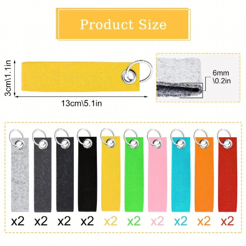 20 pack Felt Keychains Felt Pendants Felt Crafts 1